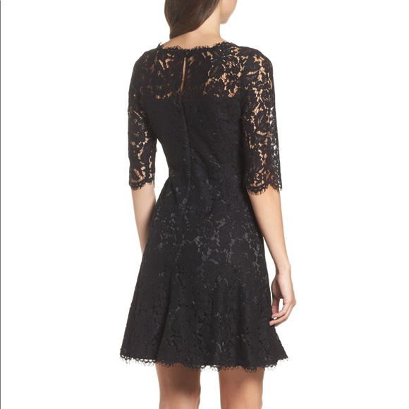 NWT Eliza J black eyelash lace dress size 6 - Picture 6 of 7